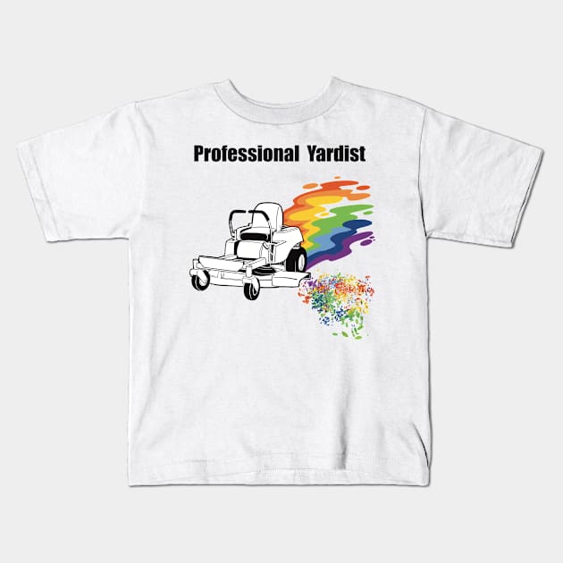PROFESSIONAL YARDist Kids T-Shirt by Narwhal-Scribbles